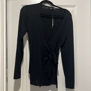 Nwt boo-boo maternity ribbed wrap nursing top